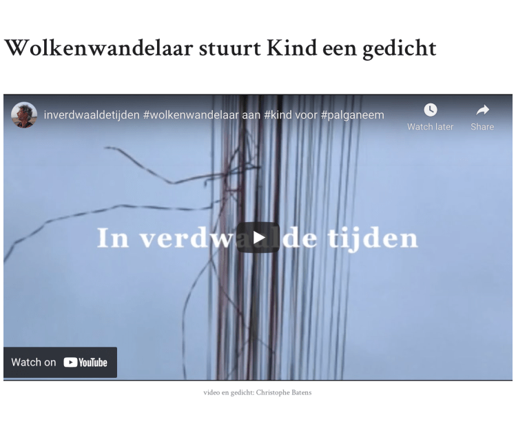 Wolkenwandelaar stuurt Kind een&nbsp;gedicht